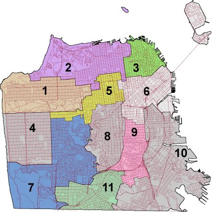 Board of Supervisors districts (2004&ndash;2011 boundaries)